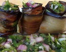 Баклажаны с зеленью