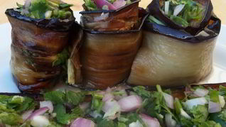 Баклажаны с зеленью