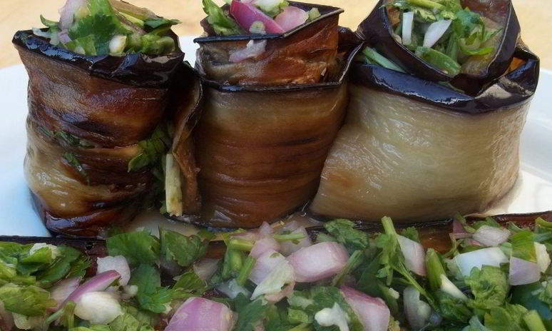 Рецепт баклажанов с зеленью