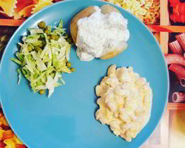 Фасоль в сливочно-сырном соусе