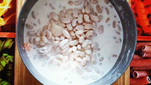 фасоль в сливочно-сырном соусе