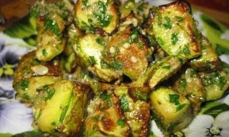 Рецепт кабачков чесночно-ореховые