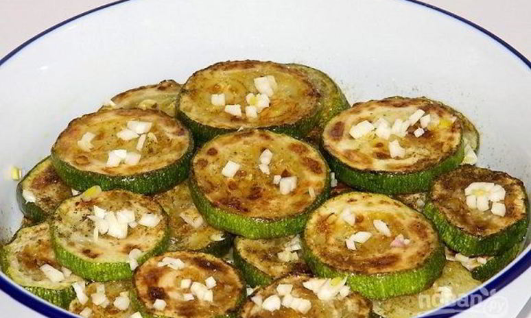 Рецепт кабачков с чесноком