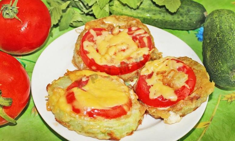 Рецепт кабачков с колбасой и сыром