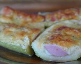 Кабачки с сосисками