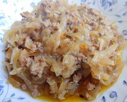Капуста с мясным фаршем