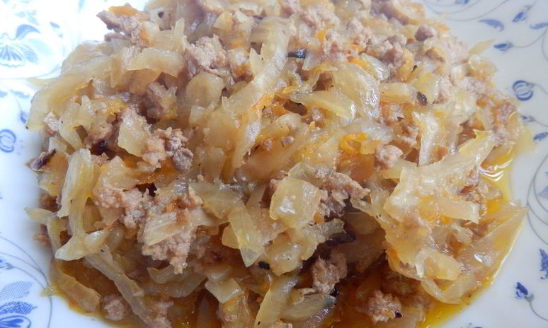 Рецепт капусты с мясным фаршем