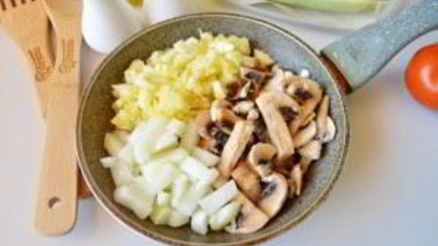 лодочки из кабачков с грибами в духовке