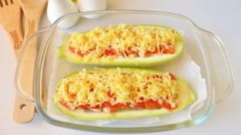 лодочки из кабачков с грибами в духовке