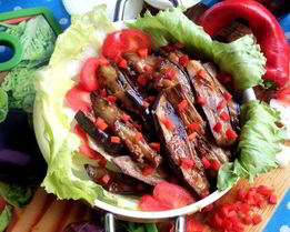 Острые баклажаны с имбирем