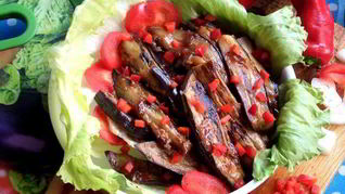 Острые баклажаны с имбирем