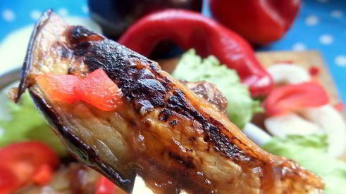 острые баклажаны с имбирем