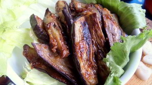 острые баклажаны с имбирем