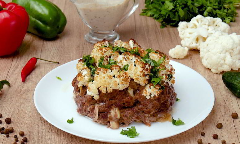 Рецепт цветной капусты с мясом и соусом бешамель