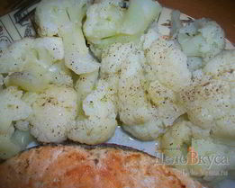 Цветная капуста с оливковым маслом и чесноком