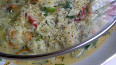 цветная капуста с яйцом и сыром