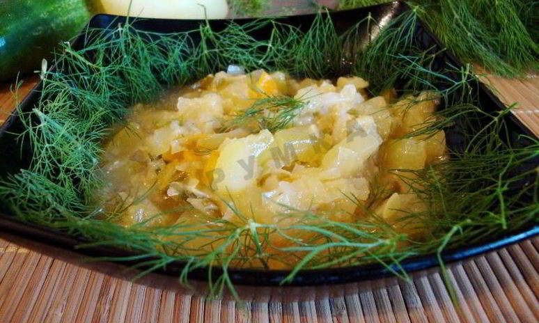 Рецепт тушеной капусты с кабачками в мультиварке