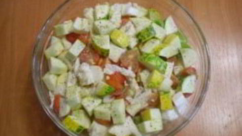 тушеные овощи кусочками