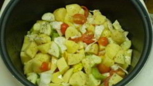 тушеные овощи кусочками