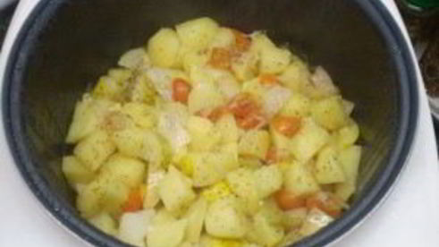 тушеные овощи кусочками