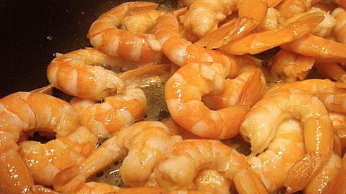 тыква рождественская, фаршированная креветками