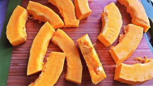 тыква, запеченная с беконом