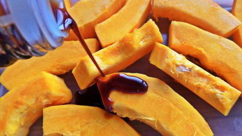 тыква, запеченная с беконом