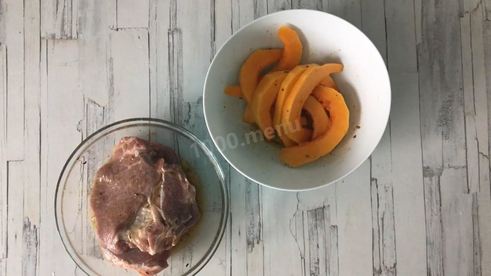 тыква запеченная с мясом