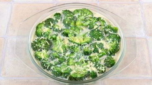 запеченная брокколи со сливками