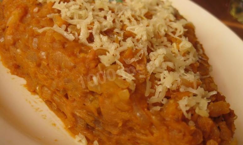 Рецепт жареной фасоли с луком