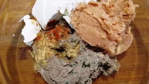 гедза с паштетом из тунца и куриной печенью