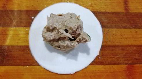 гедза с паштетом из тунца и куриной печенью