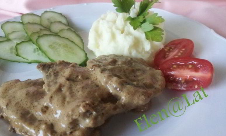 Рецепт говяжьей печени в сливочном соусе