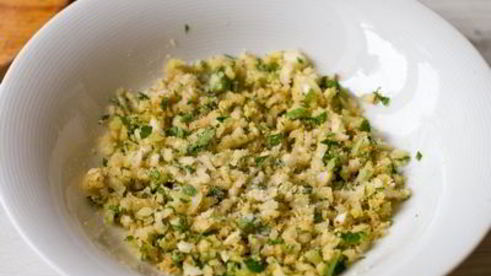 кроличья печень с луком в конверте из пергамента