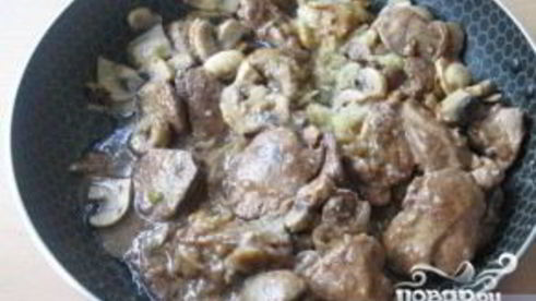 куриная печень по-французски