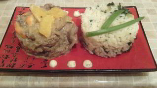 Куриная печень с апельсинами