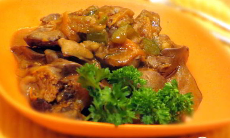 Рецепт куриной печени с солеными огурцами в мв-скороварке