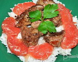 Куриная печень с винно-медовым соусом