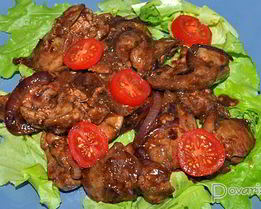Куриная печень терияки