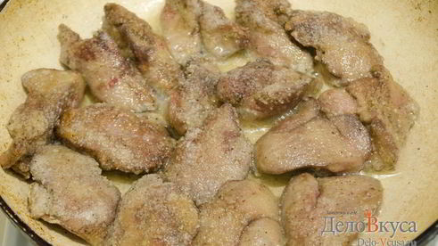 куриная печень жареная с луком