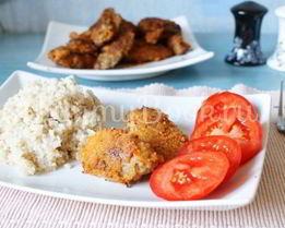 Куриная печень, жареная в панировочных сухарях