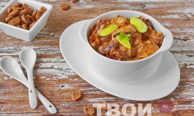 Рецепт печени говяжья в сметане