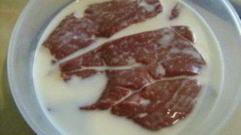 печень говяжья жареная