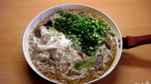 печень индейки в сливках