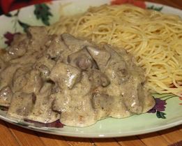 Печень индейки в сметане