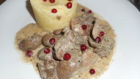 печень кролика в сливочном соусе