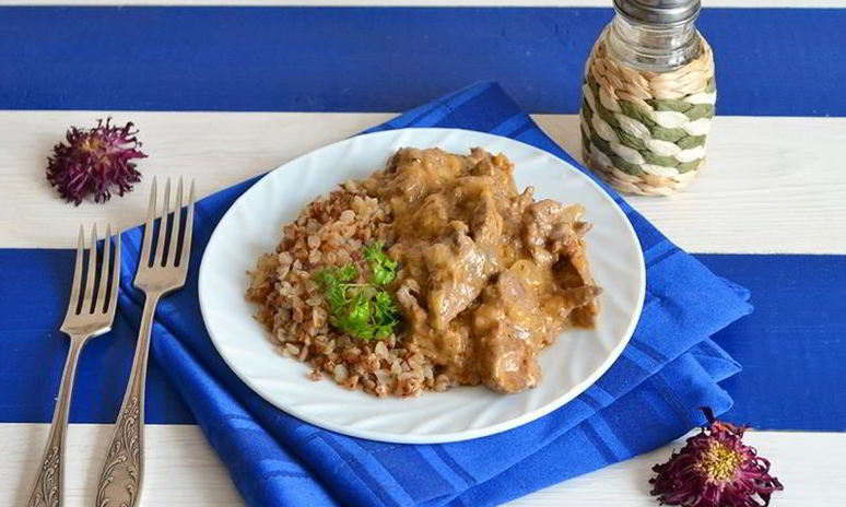Рецепт печени куриной по строгановски