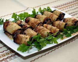 Печень с баклажанами