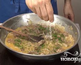 Печень с полентой