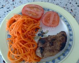 Печень свиная жареная